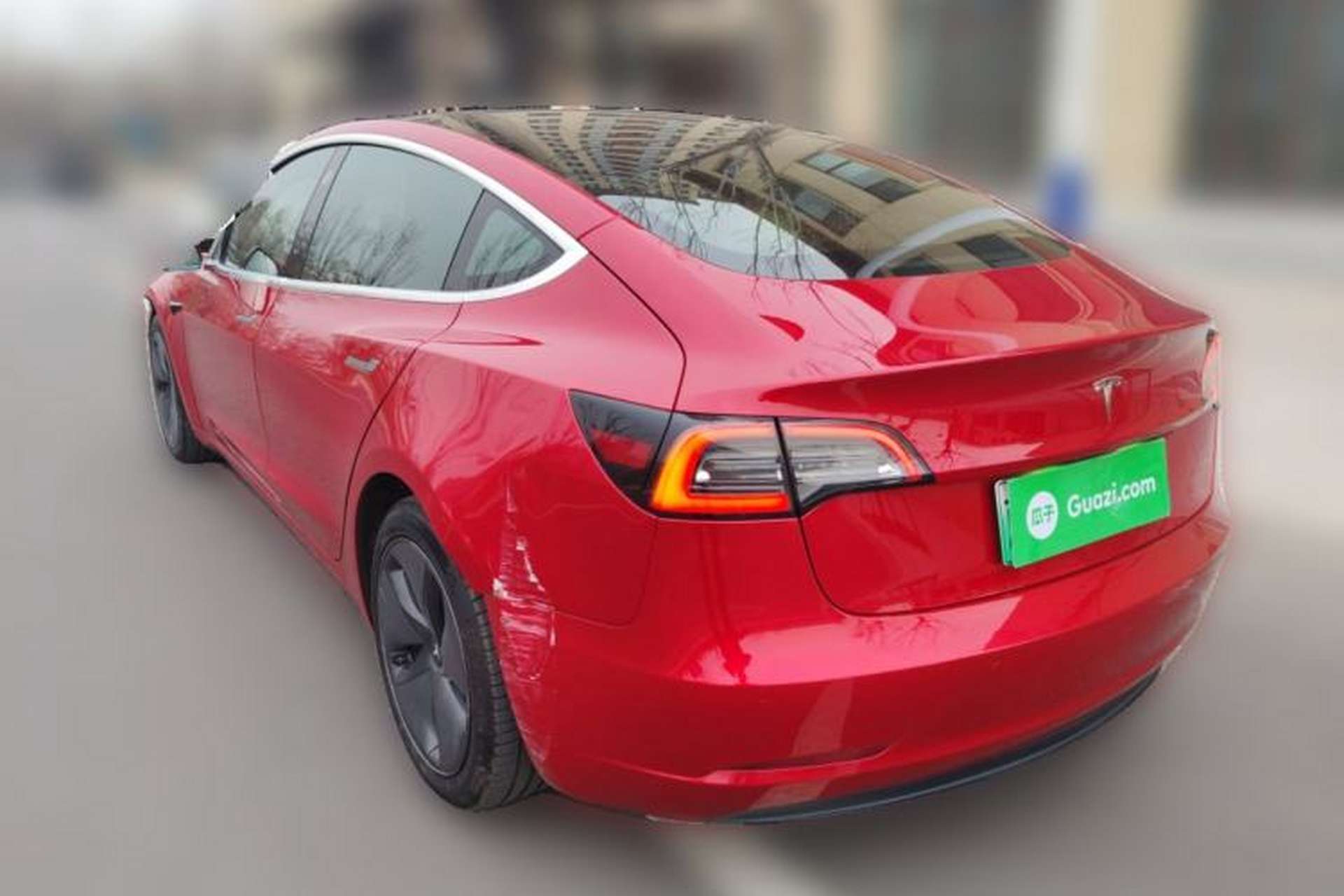 Used Tesla Model 3 2019 Long-Range Rear-Wheel-Drive Version Rear Left 45 Deg