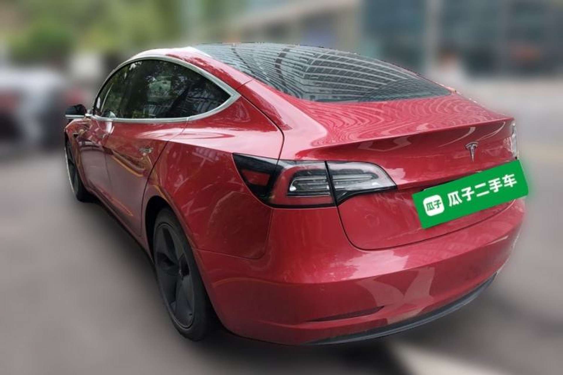 Used Tesla Model 3 2019 Long-Range Rear-Wheel-Drive Version Rear Left 45 Deg