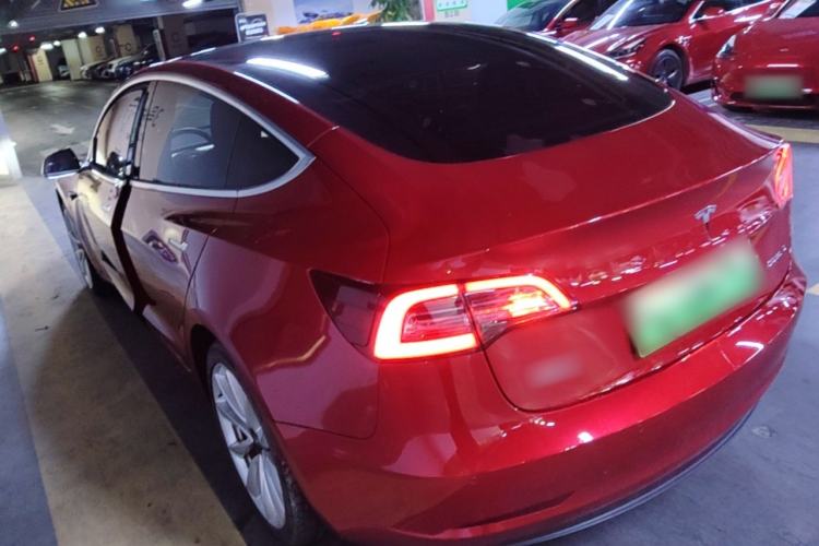 Used Tesla Model 3 2019 Standard Range Rear-Drive Upgraded Version Rear Left 45 Deg
