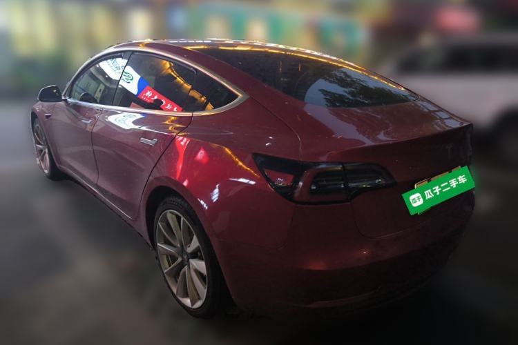 Used Tesla Model 3 2019 Long-Range Rear-Wheel-Drive Version Rear Left 45 Deg