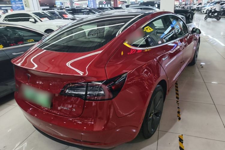 Used Tesla Model 3 2019 Standard Range Rear-Drive Upgraded Version Rear Right 45 Deg