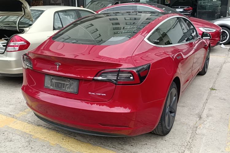Used Tesla Model 3 2019 Long-Range All-Wheel-Drive Version Rear Right 45 Deg