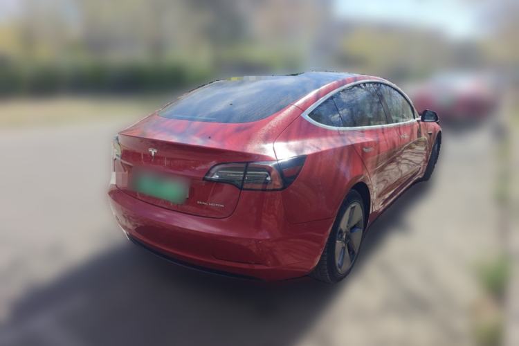Used Tesla Model 3 2019 Long-Range All-Wheel-Drive Version Rear Right 45 Deg