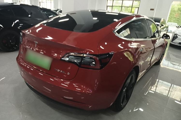 Used Tesla Model 3 2019 Standard Range Rear-Drive Upgraded Version Rear Right 45 Deg