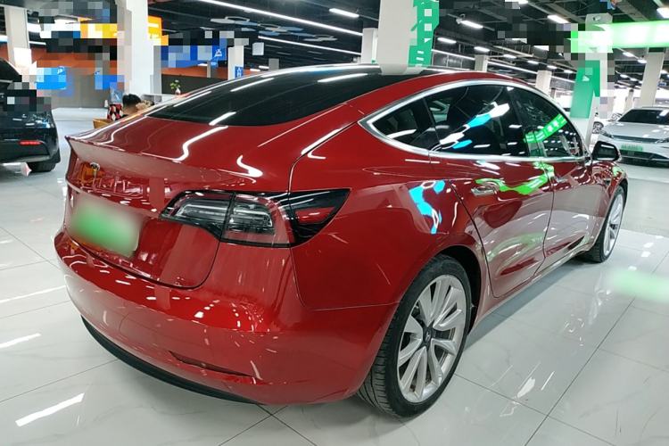 Used Tesla Model 3 2019 Long-Range Rear-Wheel-Drive Version Rear Right 45 Deg
