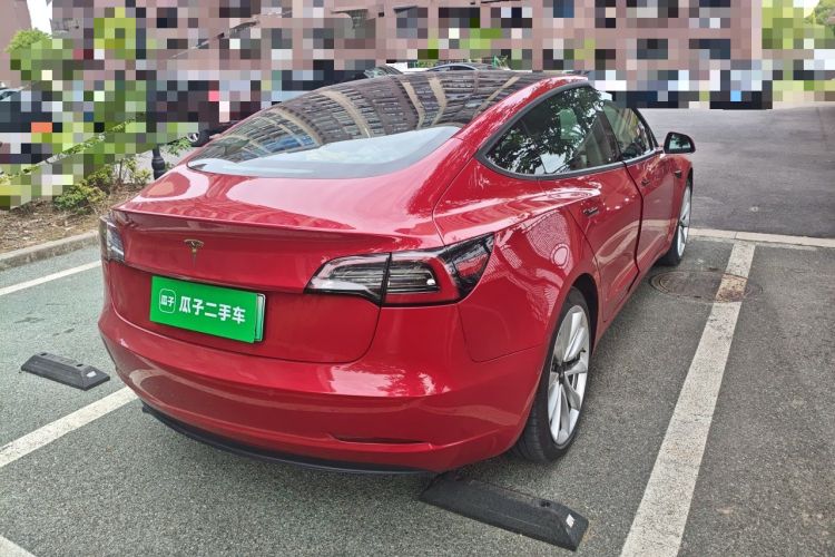 Used Tesla Model 3 2019 Long-Range Rear-Wheel-Drive Version Rear Right 45 Deg