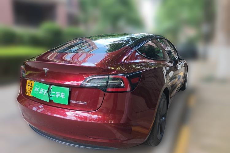 Used Tesla Model 3 2019 Long-Range All-Wheel-Drive Version Rear Right 45 Deg
