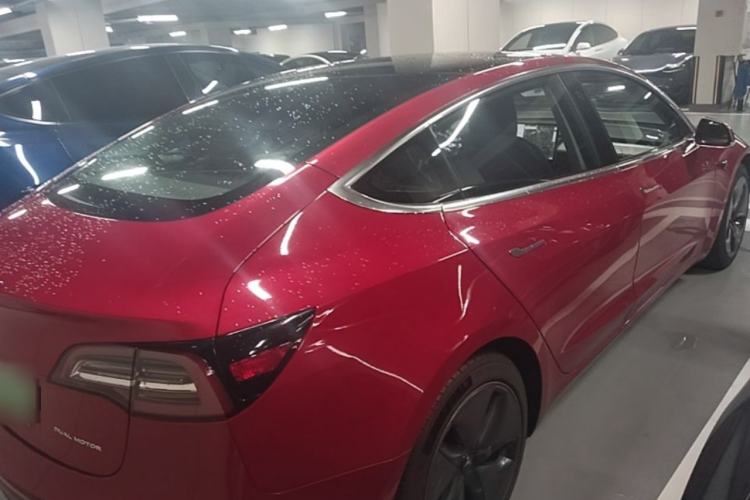 Used Tesla Model 3 2019 Long-Range All-Wheel-Drive Version Rear Right 45 Deg