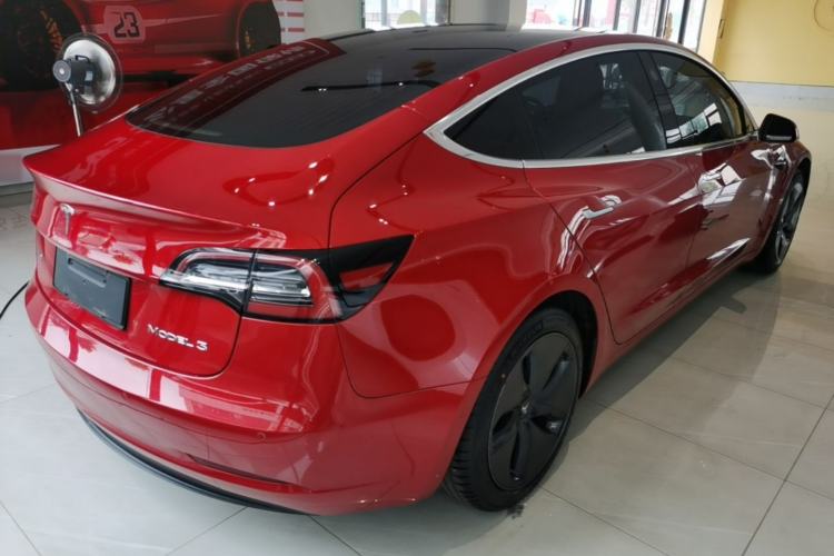Used Tesla Model 3 2019 Standard Range Rear-Drive Upgraded Version Rear Right 45 Deg