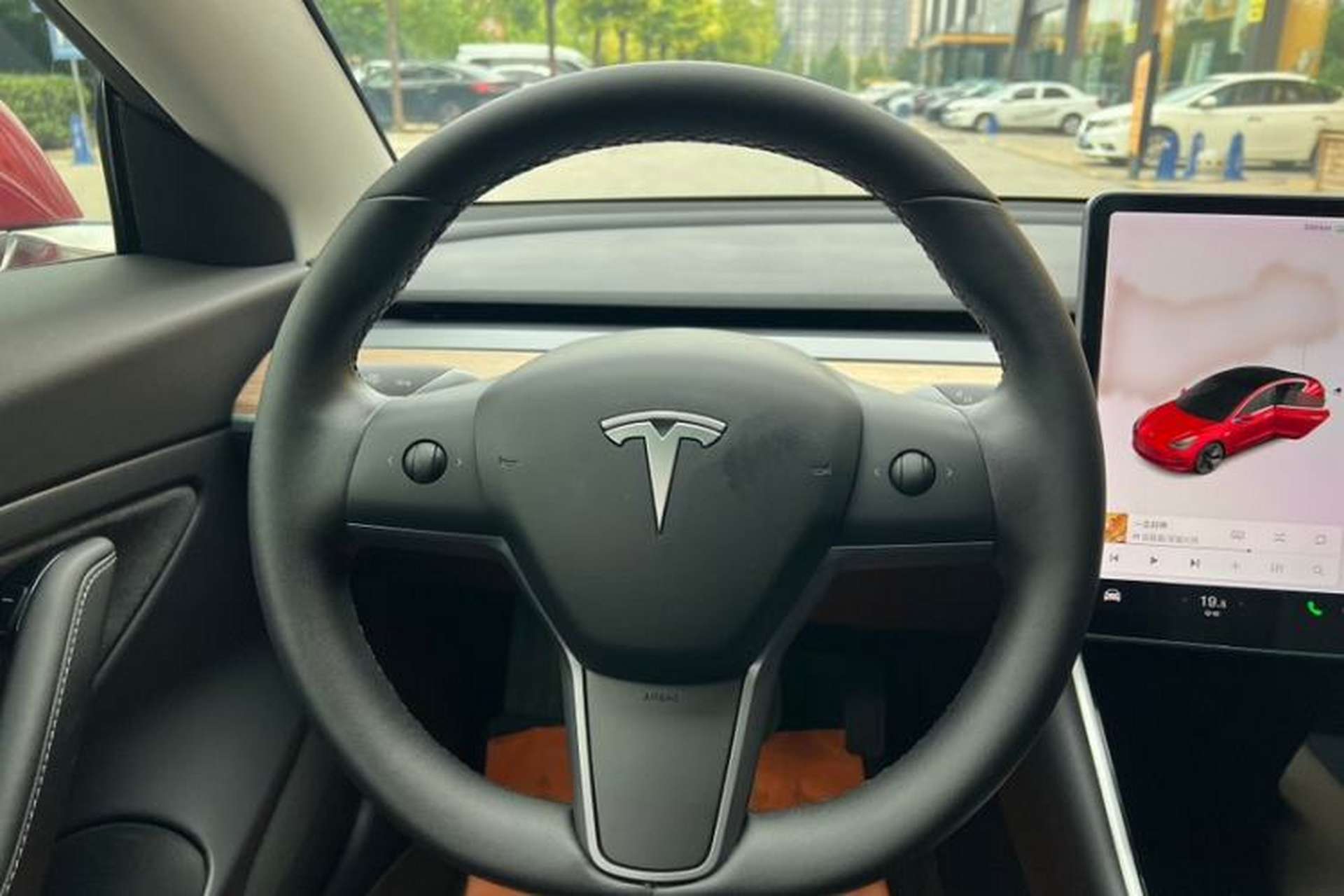 Used Tesla Model 3 2019 Long-Range All-Wheel-Drive Version Steering Wheel