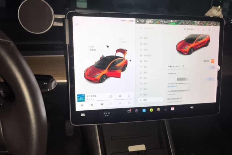 Used Tesla Model 3 2019 Standard Range Rear-Drive Upgraded Version Audio And AC Panel