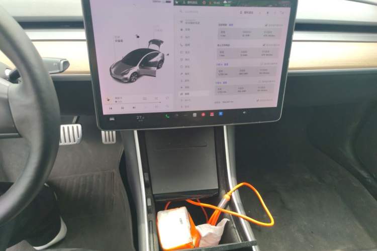 Used Tesla Model 3 2019 Performance High-Performance All-Wheel-Drive Version Audio And AC Panel