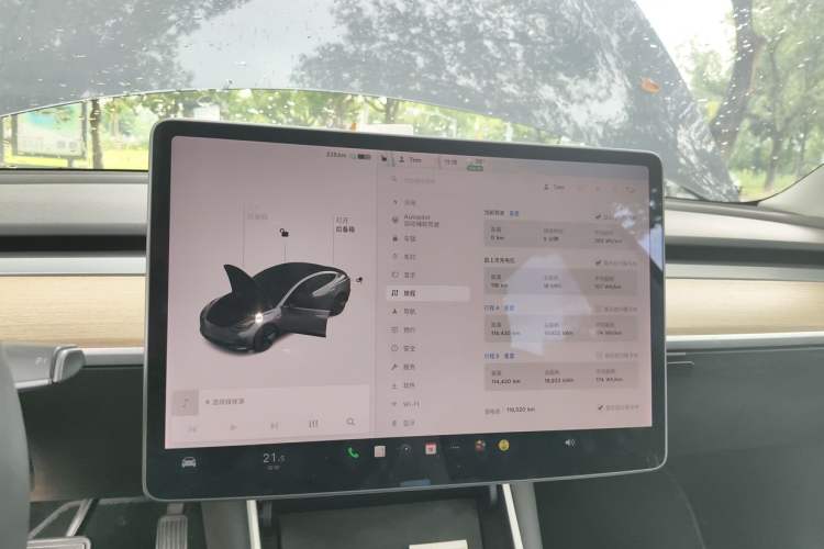 Used Tesla Model 3 2019 Long-Range All-Wheel-Drive Version Audio And AC Panel