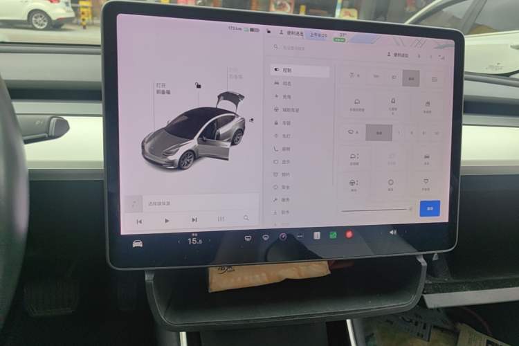 Used Tesla Model 3 2019 Long-Range Rear-Wheel-Drive Version Audio And AC Panel