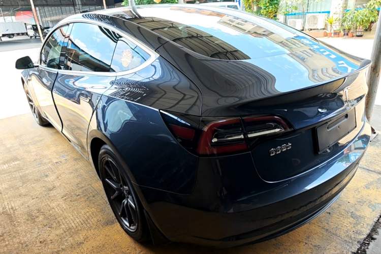 Used Tesla Model 3 2019 Long-Range Rear-Wheel-Drive Version Rear Left 45 Deg