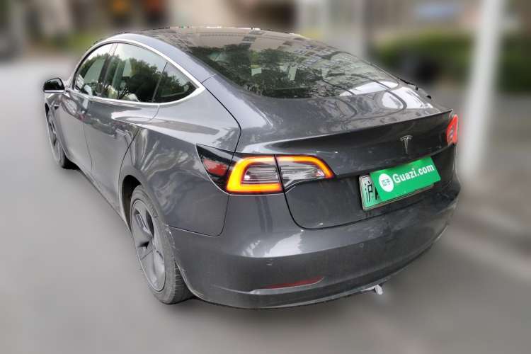 Used Tesla Model 3 2019 Long-Range Rear-Wheel-Drive Version Rear Left 45 Deg