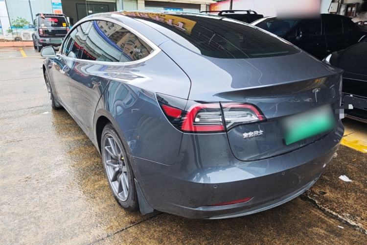 Used Tesla Model 3 2019 Long-Range Rear-Wheel-Drive Version Rear Left 45 Deg