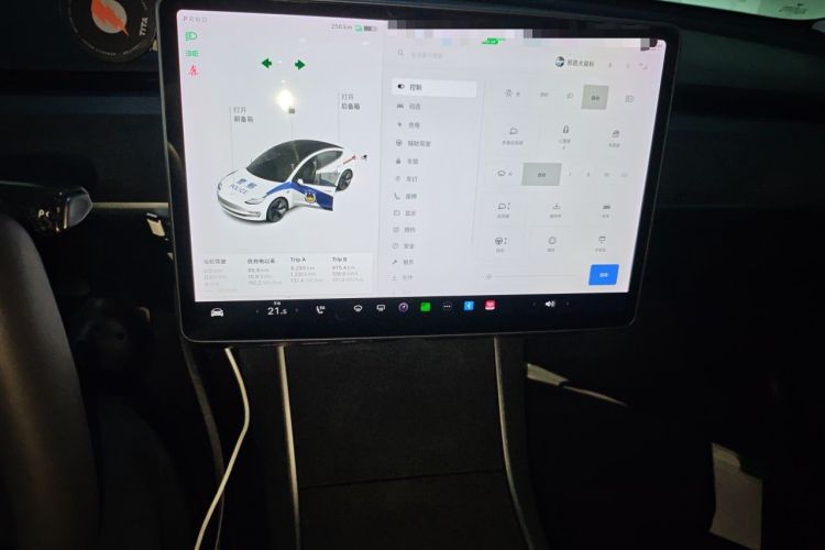 Used Tesla Model 3 2019 Long-Range All-Wheel-Drive Version Audio And AC Panel
