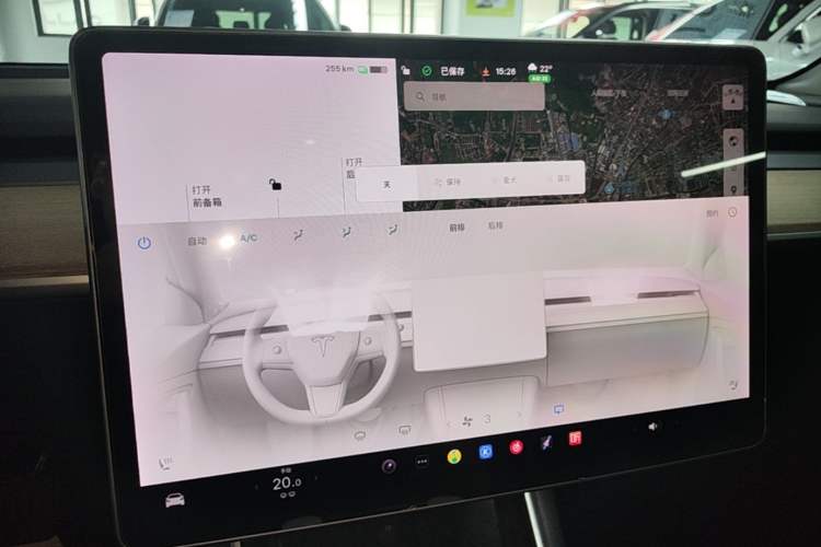 Used Tesla Model 3 2019 Long-Range All-Wheel-Drive Version Audio And AC Panel