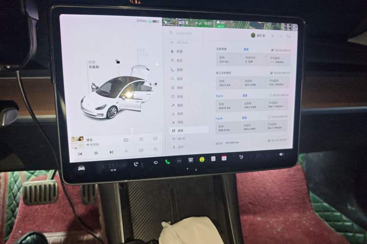 Used Tesla Model 3 2019 Long-Range Rear-Wheel-Drive Version Audio And AC Panel