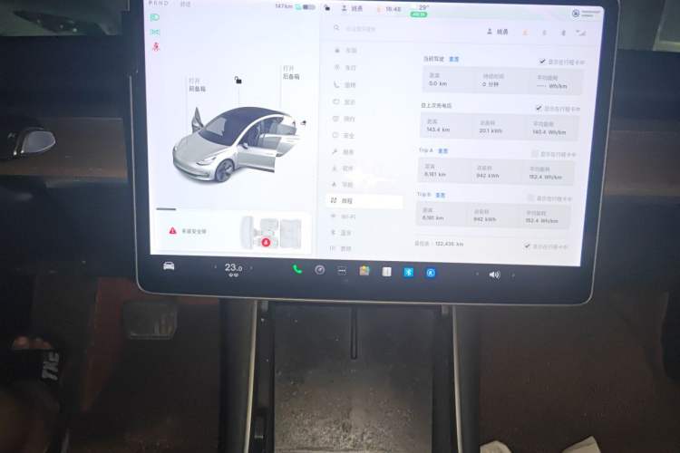 Used Tesla Model 3 2019 Standard Range Rear-Drive Upgraded Version Audio And AC Panel