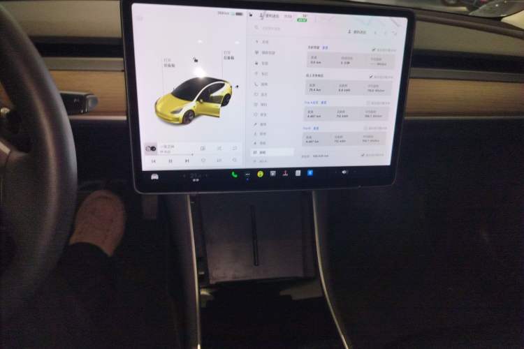 Used Tesla Model 3 2019 Long-Range Rear-Wheel-Drive Version Audio And AC Panel
