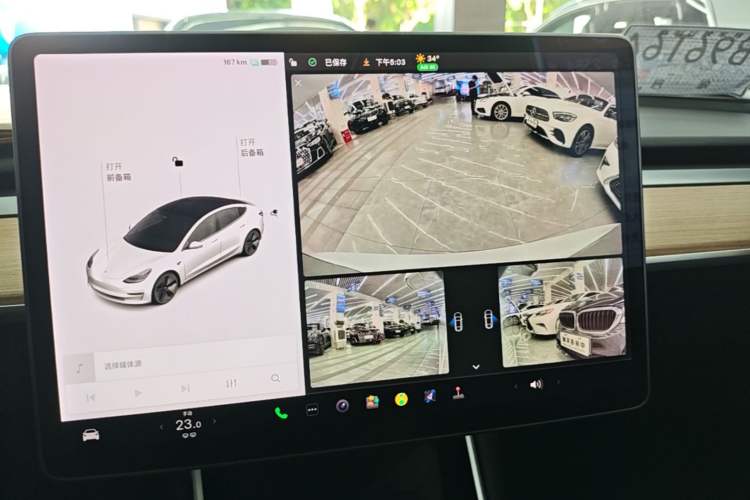 Used Tesla Model 3 2019 Standard Range Rear-Drive Upgraded Version Audio And AC Panel