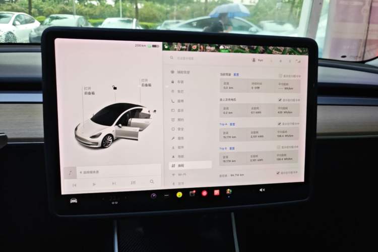 Used Tesla Model 3 2019 Standard Range Rear-Drive Upgraded Version Audio And AC Panel