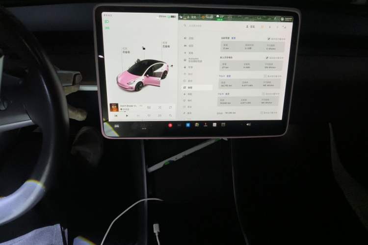 Used Tesla Model 3 2019 Long-Range Rear-Wheel-Drive Version Audio And AC Panel