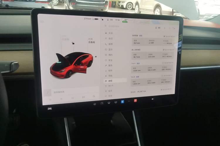 Used Tesla Model 3 2019 Standard Range Rear-Drive Upgraded Version Audio And AC Panel
