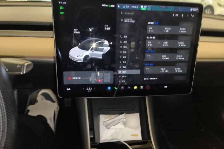 Used Tesla Model 3 2019 Long-Range All-Wheel-Drive Version Audio And AC Panel