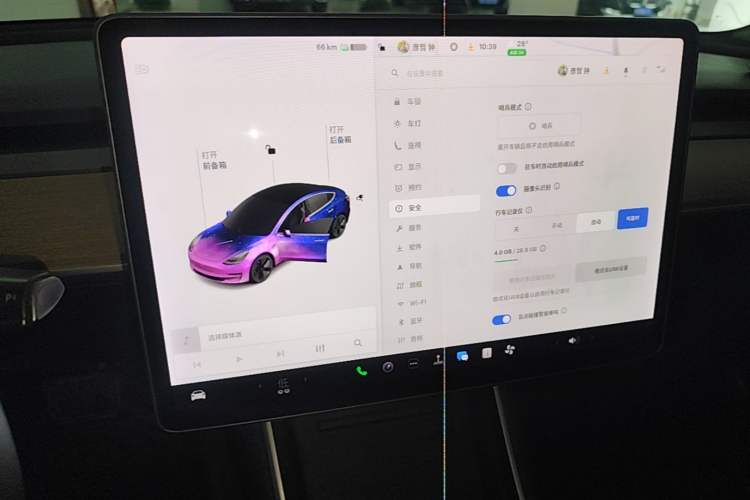 Used Tesla Model 3 2019 Standard Range Rear-Wheel Drive Upgraded Version (52 kWh) Audio And AC Panel