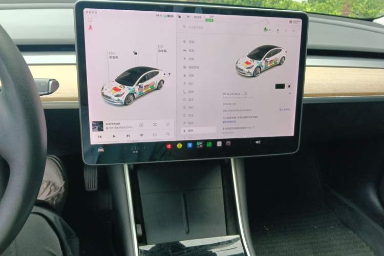 Used Tesla Model 3 2019 Standard Range Rear-Drive Upgraded Version Audio And AC Panel