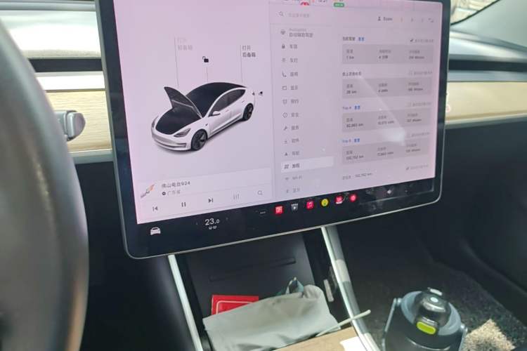 Used Tesla Model 3 2019 Standard Range Rear-Wheel Drive Upgraded Version (52 kWh) Audio And AC Panel