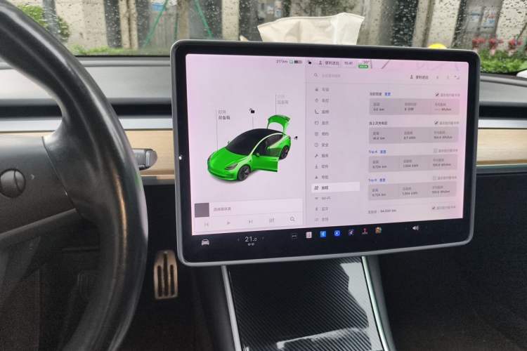 Used Tesla Model 3 2019 Long-Range Rear-Wheel-Drive Version Audio And AC Panel