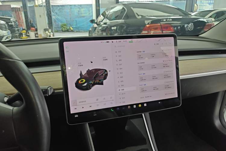 Used Tesla Model 3 2019 Long-Range Rear-Wheel-Drive Version Audio And AC Panel