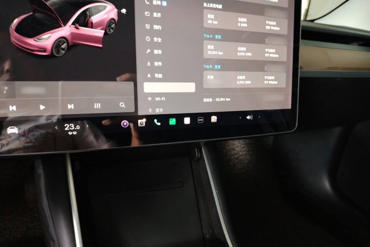 Used Tesla Model 3 2019 Long-Range All-Wheel-Drive Version Audio And AC Panel