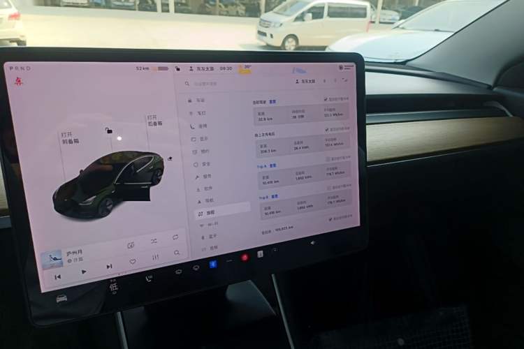 Used Tesla Model 3 2019 Long-Range Rear-Wheel-Drive Version Audio And AC Panel