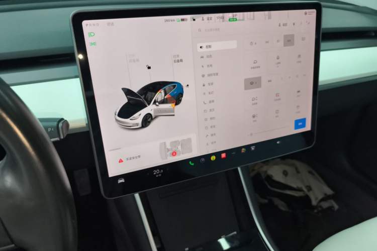 Used Tesla Model 3 2019 Long-Range Rear-Wheel-Drive Version Audio And AC Panel