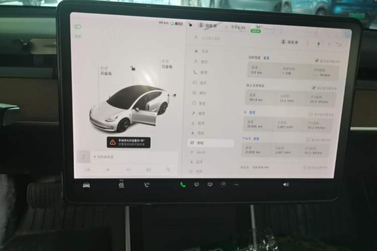 Used Tesla Model 3 2019 Standard Range Rear-Drive Upgraded Version Audio And AC Panel