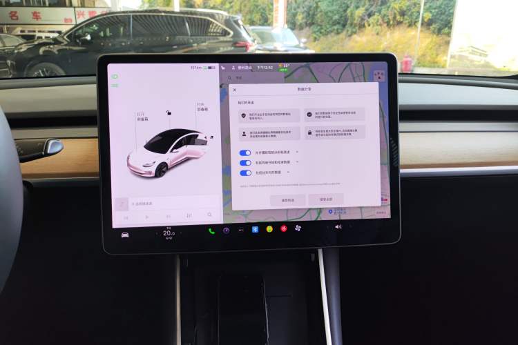 Used Tesla Model 3 2019 Standard Range Rear-Wheel Drive Upgraded Version (52 kWh) Audio And AC Panel