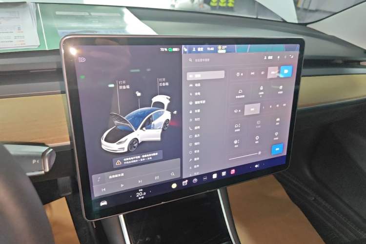 Used Tesla Model 3 2019 Standard Range Rear-Drive Upgraded Version Audio And AC Panel