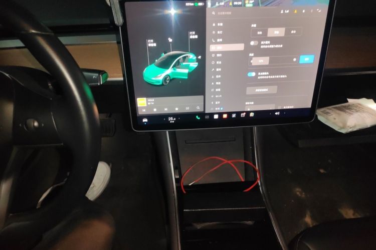 Used Tesla Model 3 2019 Long-Range Rear-Wheel-Drive Version Audio And AC Panel