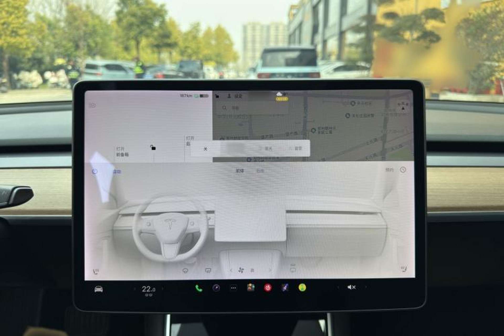 Used Tesla Model 3 2019 Long-Range Rear-Wheel-Drive Version Audio And AC Panel