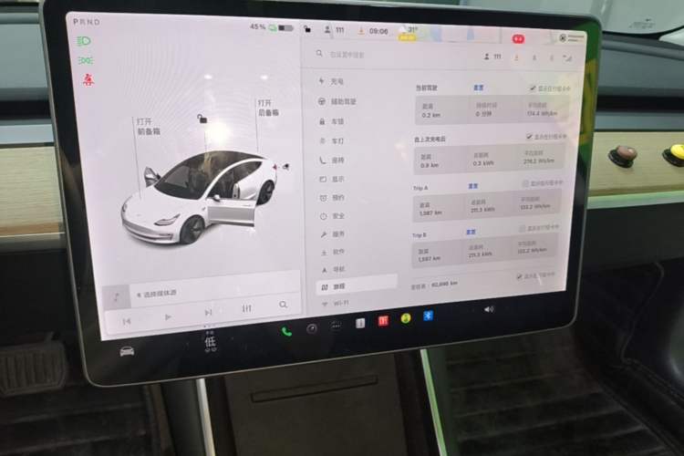 Used Tesla Model 3 2019 Standard Range Rear-Drive Upgraded Version Audio And AC Panel