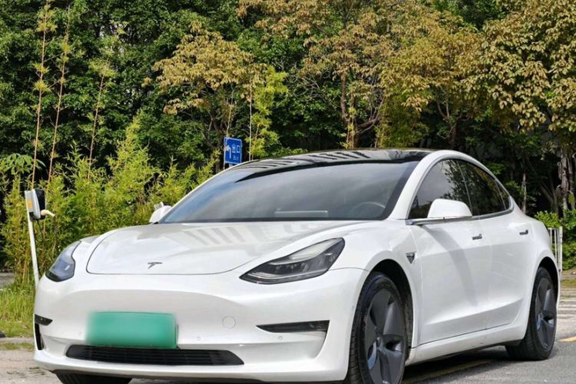 Used Tesla Model 3 2019 Long-Range Rear-Wheel-Drive Version Front Left 45 Deg
