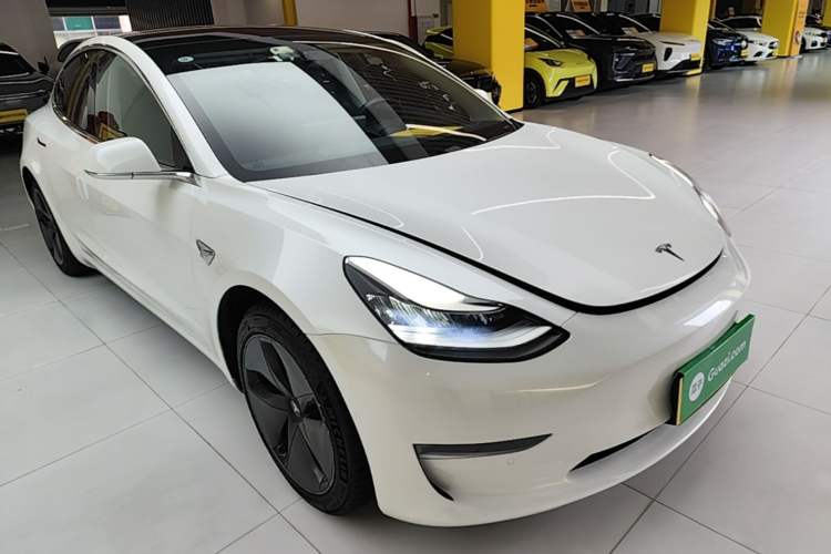 Used Tesla Model 3 2019 Long-Range Rear-Wheel-Drive Version Front Right 45 Deg
