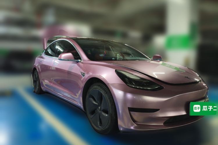 Used Tesla Model 3 2019 Standard Range Rear-Drive Upgraded Version Front Right 45 Deg