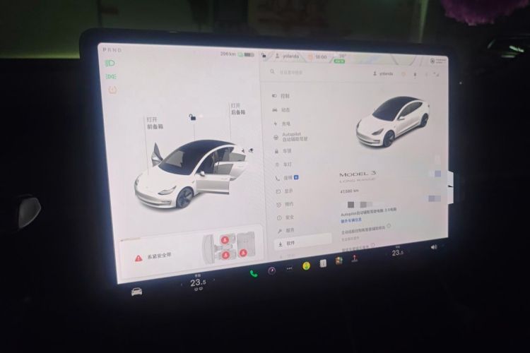 Used Tesla Model 3 2019 Long-Range Rear-Wheel-Drive Version Instrument Cluster