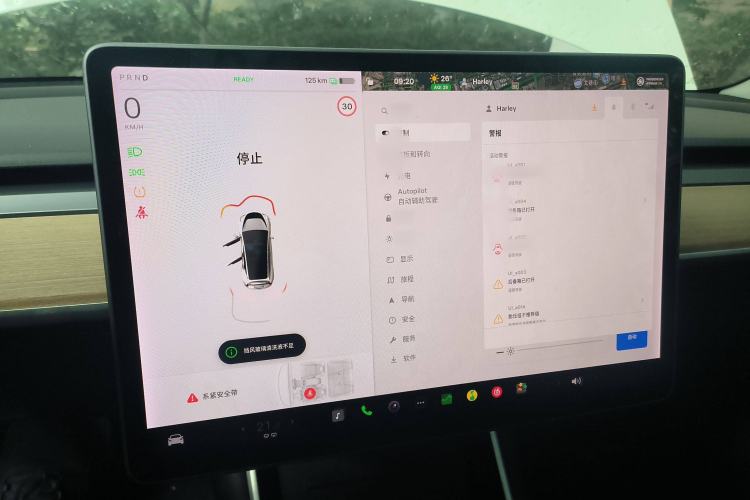 Used Tesla Model 3 2019 Long-Range Rear-Wheel-Drive Version Instrument Cluster